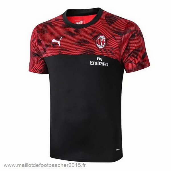 Maillot Foot Achat Entrainement AC Milan 2019 2020 Noir Rouge