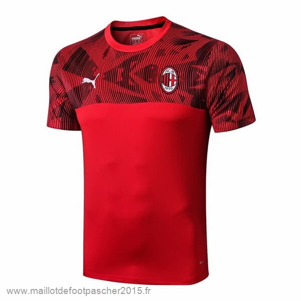 Maillot Foot Achat Entrainement AC Milan 2019 2020 Rouge Blanc