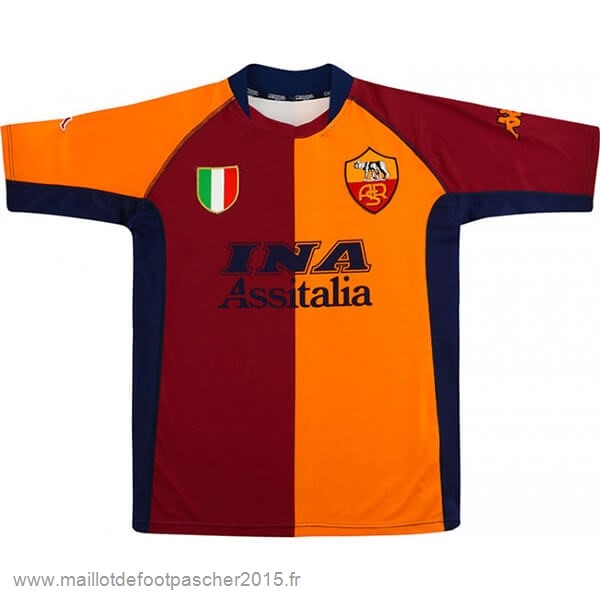 Maillot Foot Achat Domicile Maillot As Roma Rétro 2001 2002 Orange