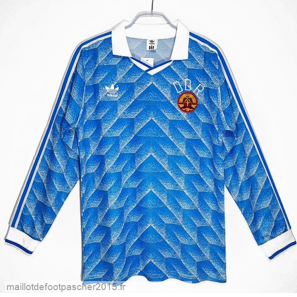 Maillot Foot Achat Domicile Manches Longues Allemagne Rétro 1988 Bleu