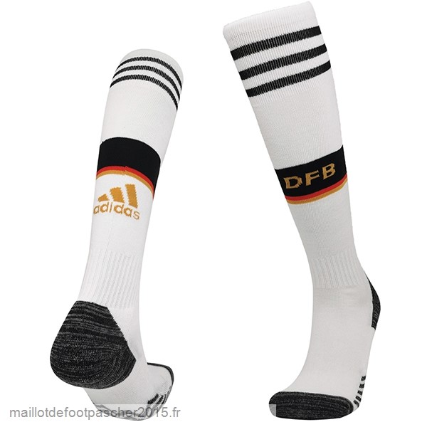 Maillot Foot Achat Domicile Chaussette Allemagne 2022 Blanc