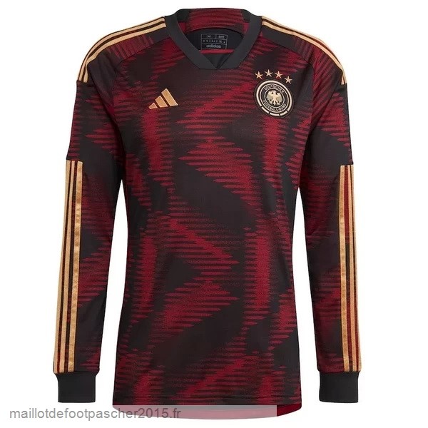 Maillot Foot Achat Thailande Exterieur Manches Longues Allemagne 2022 Rouge