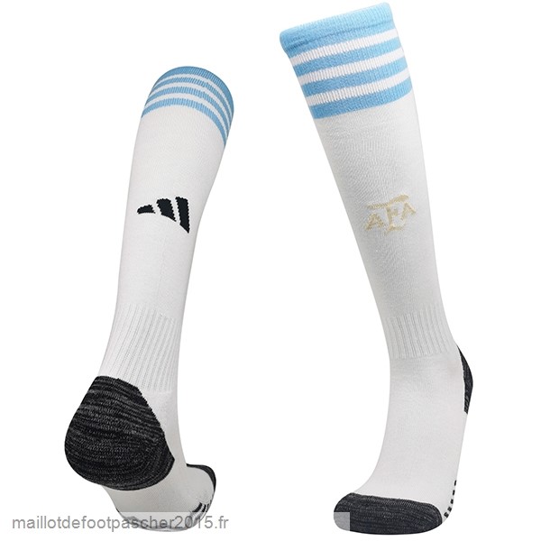 Maillot Foot Achat Domicile Chaussette Enfant Argentine 2022 Blanc