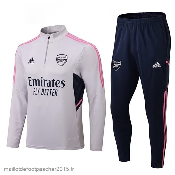 Maillot Foot Achat Survêtements Enfant Arsenal 2022 2023 Gris Noir Rose