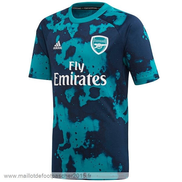 Maillot Foot Achat Entrainement Arsenal 2019 2020 Bleu Vert