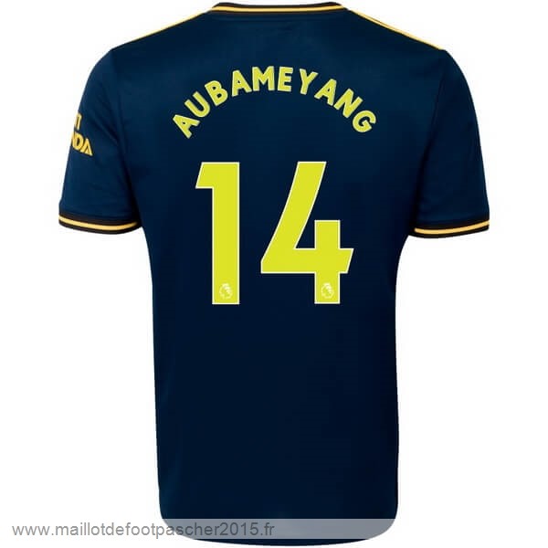 Maillot Foot Achat NO.14 Aubameyang Third Maillot Arsenal 2019 2020 Bleu