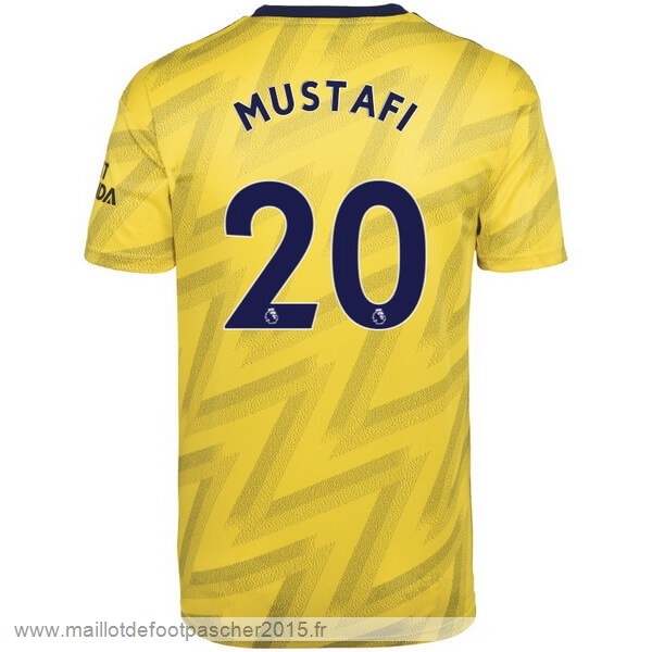 Maillot Foot Achat NO.20 Mustafi Exterieur Maillot Arsenal 2019 2020 Jaune