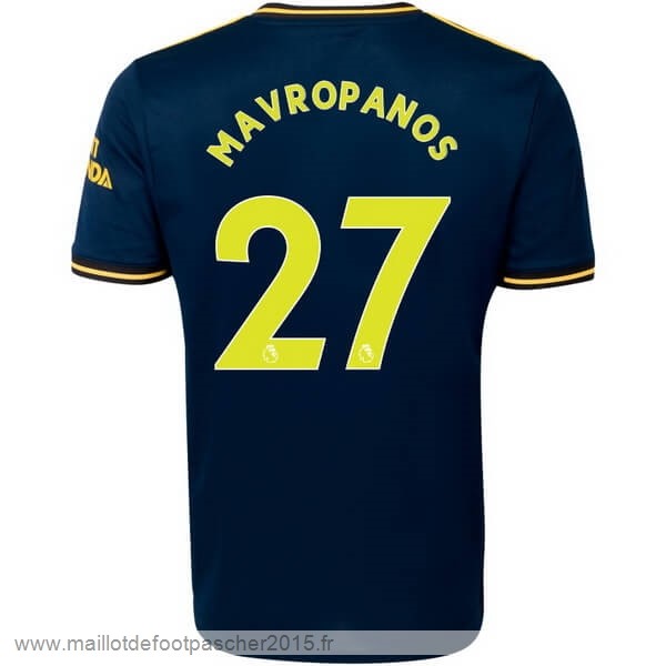 Maillot Foot Achat NO.27 Mavropanos Third Maillot Arsenal 2019 2020 Bleu