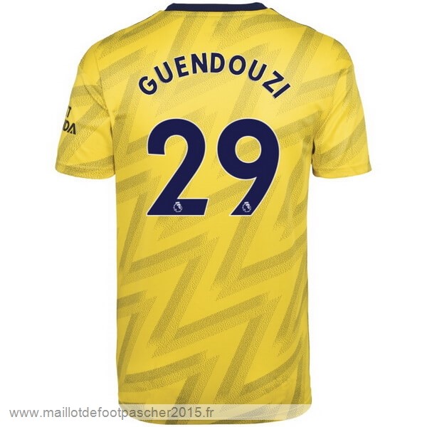 Maillot Foot Achat NO.29 Guendouzi Exterieur Maillot Arsenal 2019 2020 Jaune