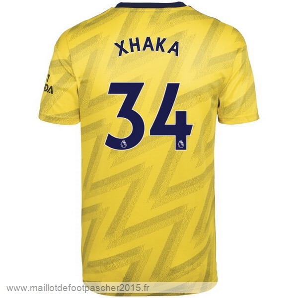 Maillot Foot Achat NO.34 Xhaka Exterieur Maillot Arsenal 2019 2020 Jaune