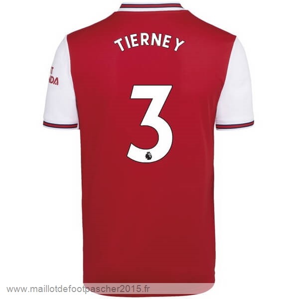 Maillot Foot Achat NO.3 Tierney Domicile Maillot Arsenal 2019 2020 Rouge