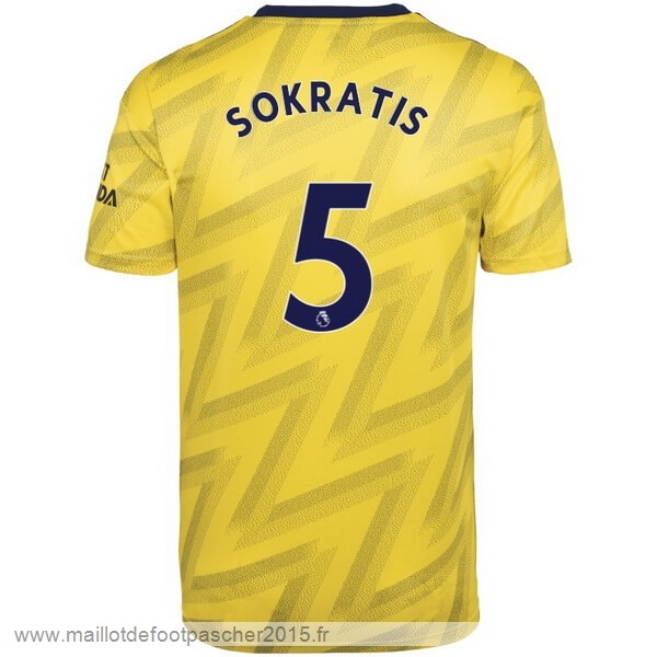 Maillot Foot Achat NO.5 Sokratis Exterieur Maillot Arsenal 2019 2020 Jaune