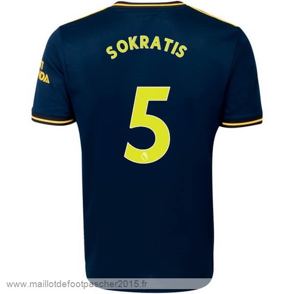 Maillot Foot Achat NO.5 Sokratis Third Maillot Arsenal 2019 2020 Bleu