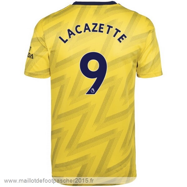 Maillot Foot Achat NO.9 Lacazette Exterieur Maillot Arsenal 2019 2020 Jaune