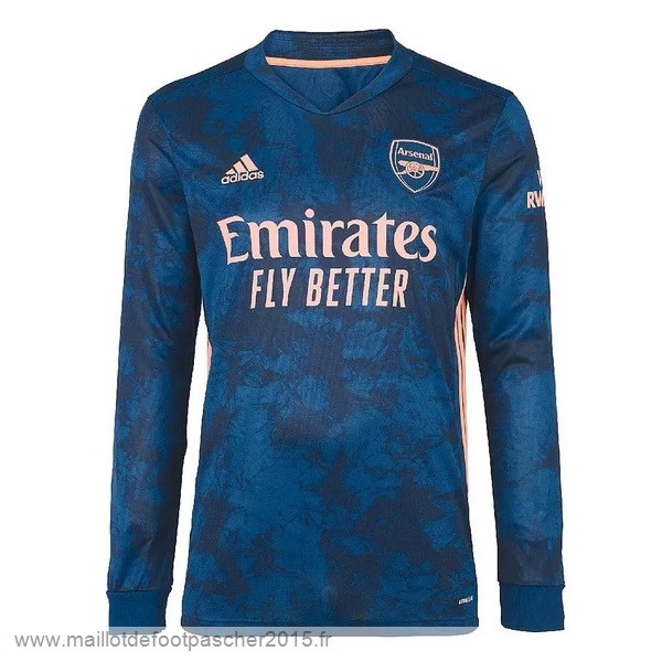 Maillot Foot Achat Third Manches Longues Arsenal 2020 2021 Bleu