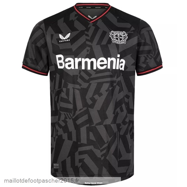 Maillot Foot Achat Thailande Exterieur Maillot Leverkusen 2022 2023 Noir