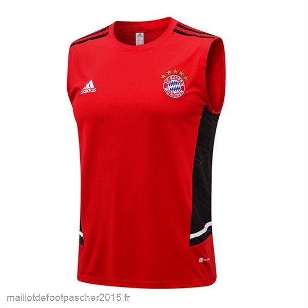 Maillot Foot Achat Entrainement Sans Manches Bayern Munich 2022 2023 Rouge Noir