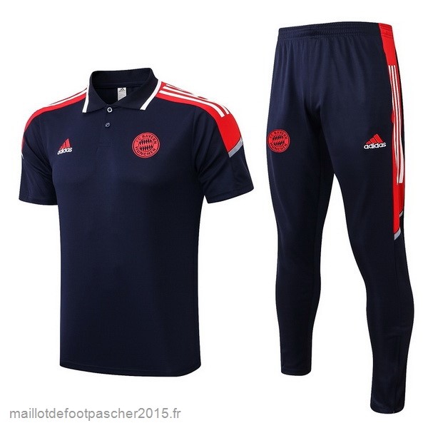 Maillot Foot Achat Ensemble Complet Polo Bayern Munich 2022 2023 Noir Rouge