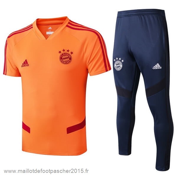 Maillot Foot Achat Entrainement Conjunto Completo Bayern Munich 2019 2020 Orange Bleu