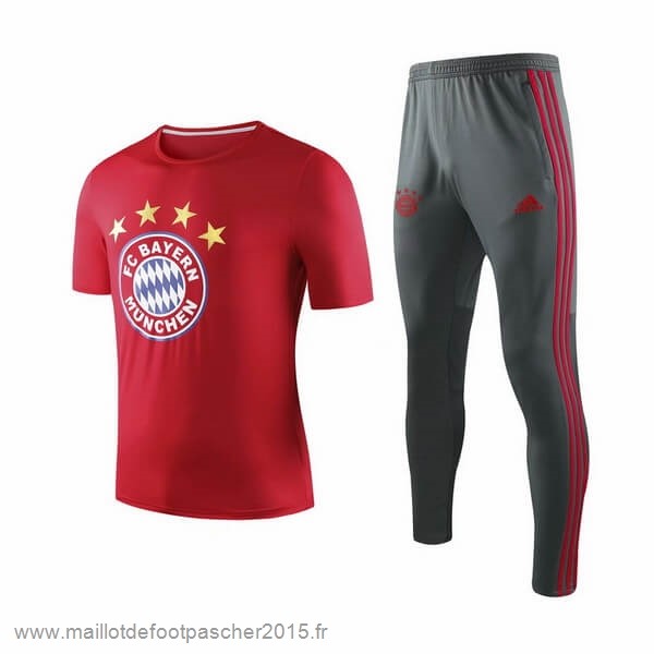 Maillot Foot Achat Entrainement Conjunto Completo Bayern Munich 2019 2020 Rouge Gris