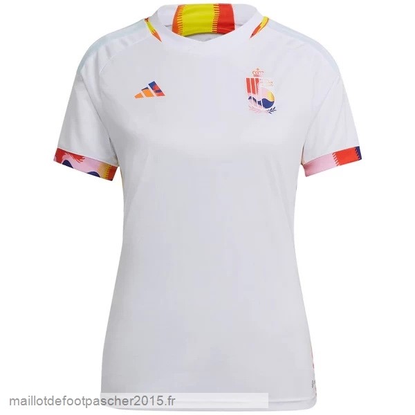 Maillot Foot Achat Exterieur Maillot Femme Belgique 2022 Blanc