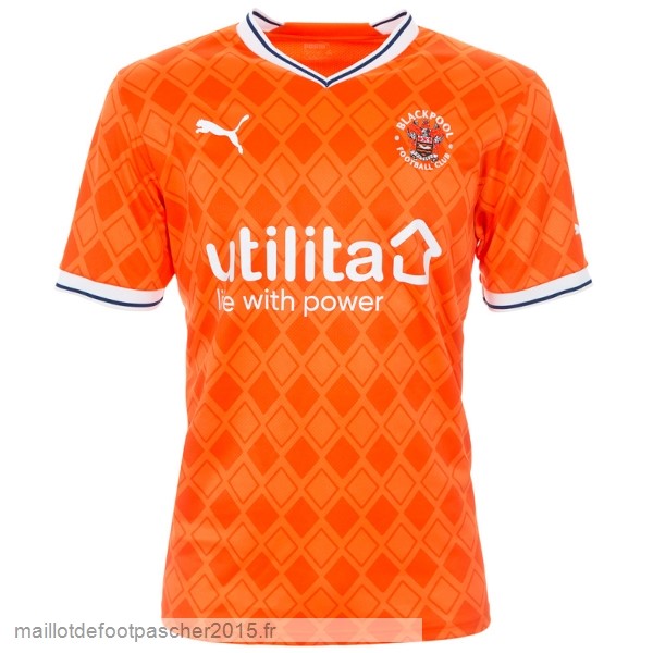 Maillot Foot Achat Thailande Domicile Maillot Blackpool 2022 2023 Orange