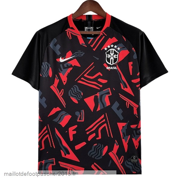 Maillot Foot Achat Entrainement Brésil 2022 Rouge Noir