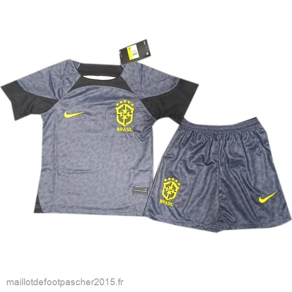 Maillot Foot Achat Gardien Conjunto De Enfant Brésil 2022 Noir