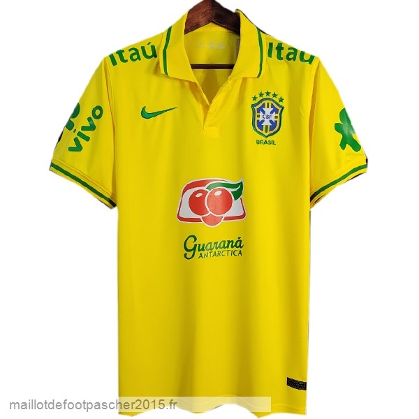 Maillot Foot Achat Polo Brésil 2022 Jaune Vert