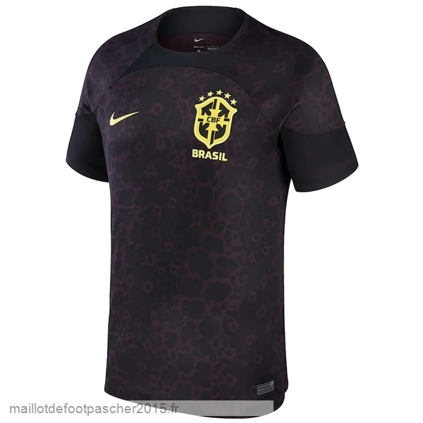 Maillot Foot Achat Thailande Gardien Maillot Brésil 2022 Noir