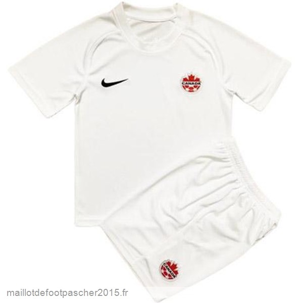 Maillot Foot Achat Exterieur Conjunto De Enfant Canada 2022 Blanc