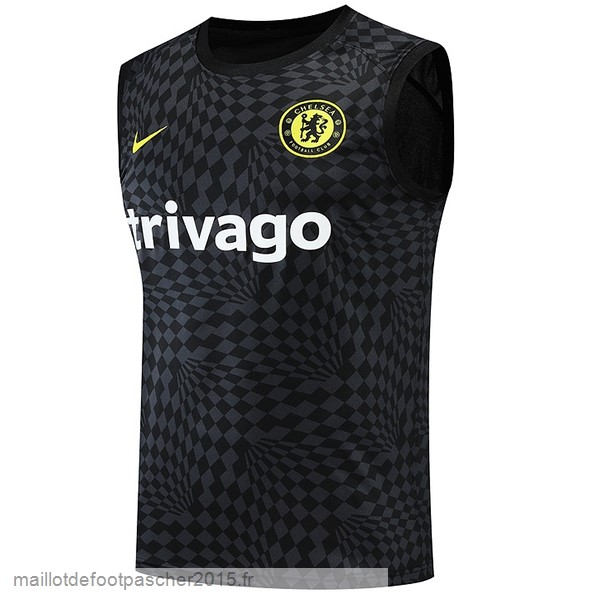 Maillot Foot Achat Entrainement Sans Manches Chelsea 2022 2023 Noir