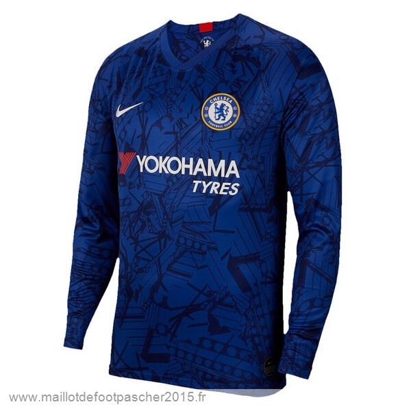 Maillot Foot Achat Domicile Manches Longues Chelsea 2019 2020 Bleu