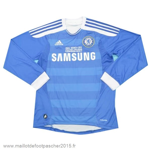 Maillot Foot Achat Domicile Manches Longues Chelsea Rétro 2011 2012 Bleu