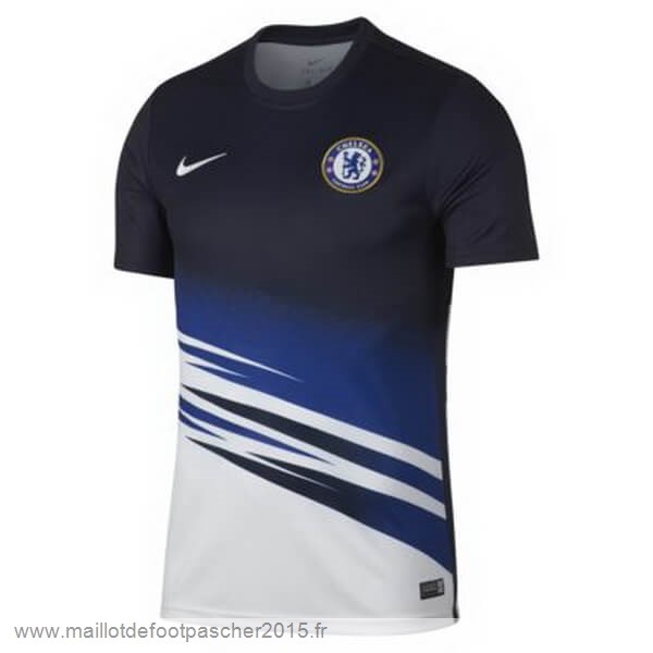 Maillot Foot Achat Entrainement Chelsea 2019 2020 Bleu Marine Blanc