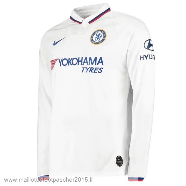 Maillot Foot Achat Exterieur Manches Longues Chelsea 2019 2020 Blanc