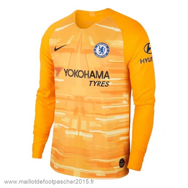 Maillot Foot Achat Manches Longues Gardien Chelsea 2019 2020 Jaune