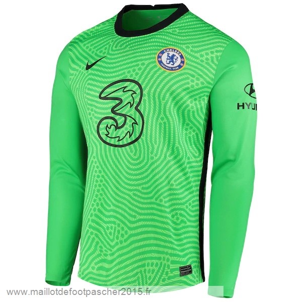 Maillot Foot Achat Manches Longues Gardien Chelsea 2020 2021 Vert