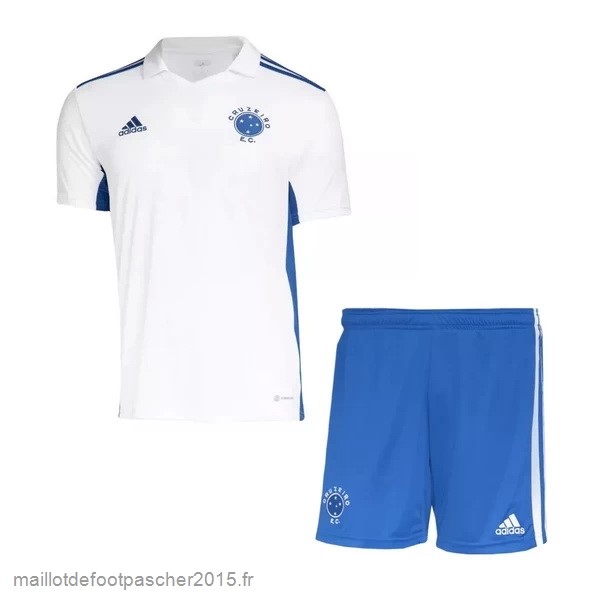 Maillot Foot Achat Exterieur Conjunto De Enfant Cruzeiro 2022 2023 Blanc