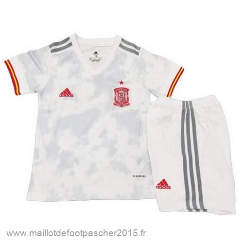 Maillot Foot Achat Exterieur Conjunto De Enfant Espagne 2020 Blanc