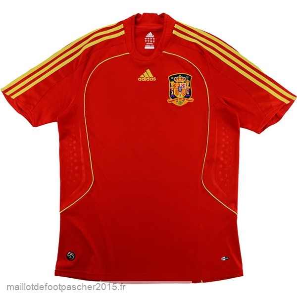 Maillot Foot Achat Domicile Maillot Espagne Rétro 2007 2009 Rouge