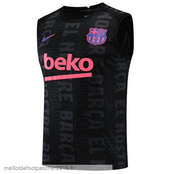 Maillot Foot Achat Entrainement Sans Manches Barcelona 2022 2023 Noir Purpura