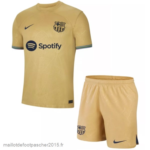 Maillot Foot Achat Exterieur Conjunto De Enfant Barcelona 2022 2023 Jaune