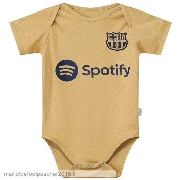 Maillot Foot Achat Exterieur Onesies Enfant Barcelona 2022 2023 Jaune