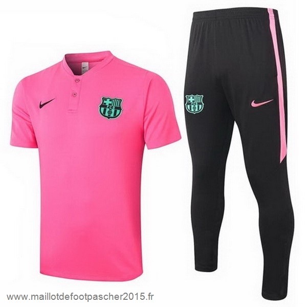 Maillot Foot Achat Ensemble Complet Polo Barcelona 2020 2021 Rose Noir