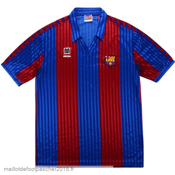 Maillot Foot Achat Domicile Maillot Barcelona Rétro 1991 1992 Bleu Rouge