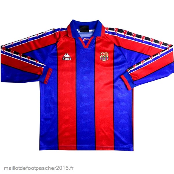 Maillot Foot Achat Domicile Maillot Barcelona Rétro 1996 1997 Bleu Rouge