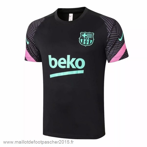 Maillot Foot Achat Entrainement Barcelona 2020 2021 Noir Vert