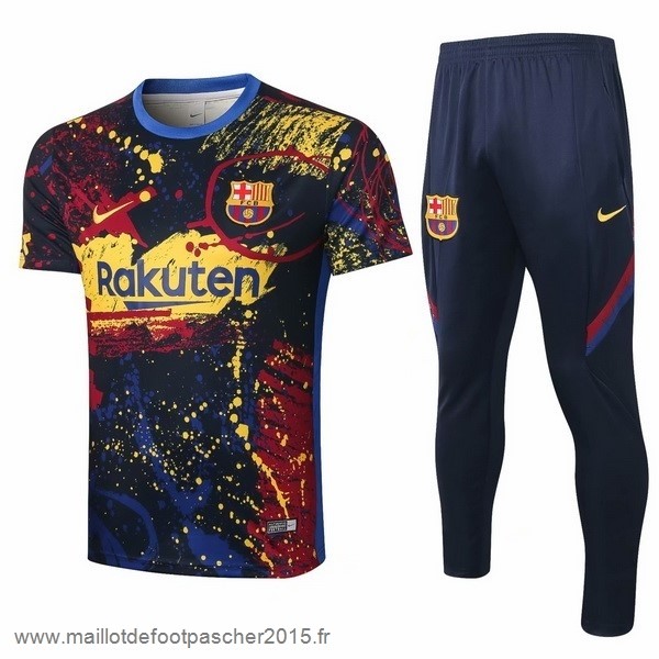 Maillot Foot Achat Entrainement Ensemble Complet Barcelona 2020 2021 Jaune