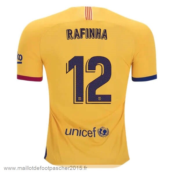 Maillot Foot Achat NO.12 Rafinha Exterieur Maillot Barcelone 2019 2020 Jaune